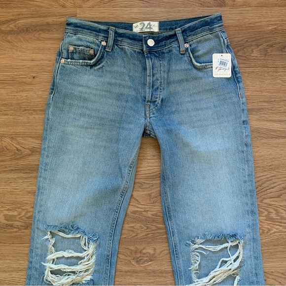 NWT Free People Maggie Mid Rise Straight Ankle Jeans Jeans Size 24 - Picture 5 of 12